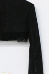 OUDE WAAG velvet lace stitching short suit OW-23SS-JK06 black
